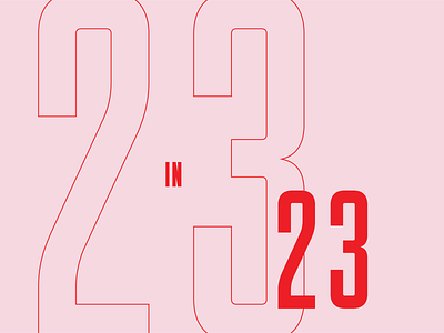 23 color flat illustrator layout minimal numbers pink type typography vector