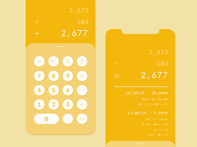 sunny calculator app bright colors calculator dailyui day 4 day004 design flat illustrator minimal type ui ux vector