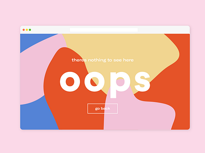 oops! 404 404 page app color dailyui day008 flat graphic illustrator layout minimal pink typography ui vector web web design website