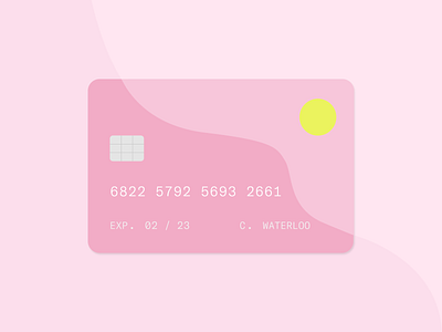 credit card color credit card flat graphic illustration illustrator layout minimal payment pink typography vector
