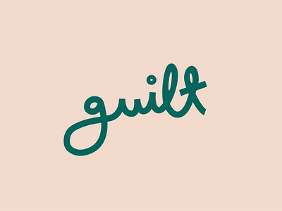 guilt branding color cursive flat graphic identity illustrator lettering logo minimal pink type typography vector