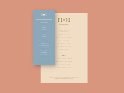 coco bar brand identity branding cocktails coco color drinks drinks menu food hotel illustrator layout menu menu design minimal type typography vector