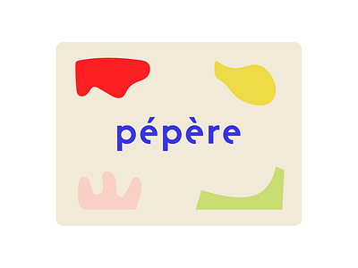 pépère branding color flat graphic illustrator logo minimal pepere primary typography vector wordmark