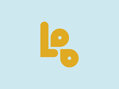 loo blue branding color design flat graphic icon illustrator illustrators lettering letters logo minimal mustard type typography vector wordmark yellow