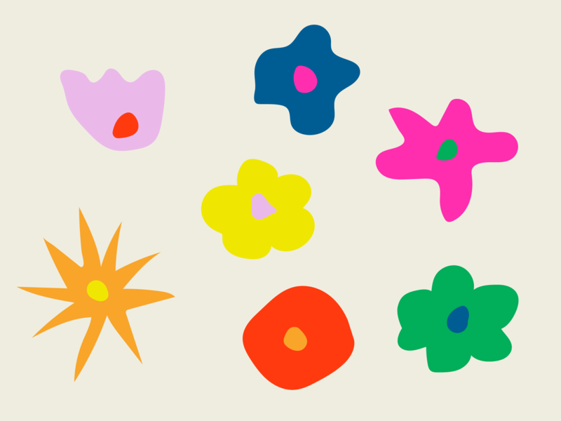 sproot pattern abstract branding color drawing flat flowers graphic illustration illustrator minimal petals spring summer vector