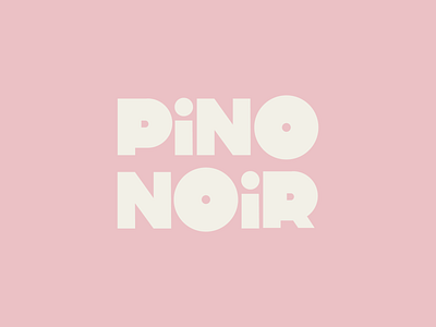 pino noir branding color design flat graphic illustrator logo lula minimal pink type typography vector wine label wordmark