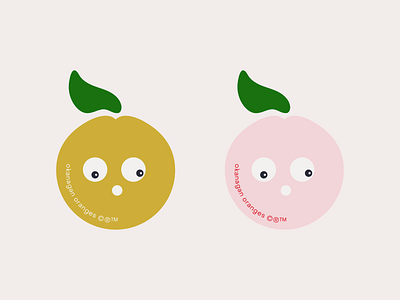 okanagan oranges mascots branding character color cute flat fruit graphic illustration illustrator minimal organic stickers type typography vector