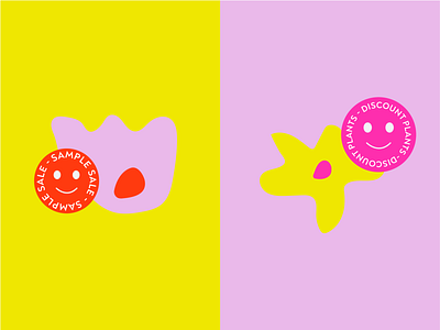 sproot stickers branding color flat flowers graphic illustration illustrator minimal type typography vector