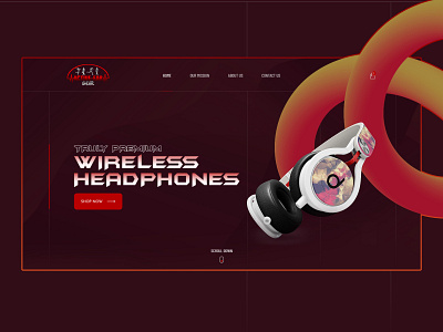 Headphone Company Website earphone headphone sound ui ui design ux ux ui ux design web design wireless