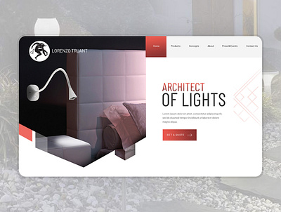 Website Homepage - UI/UX Achitect of Lights application architect design ecommerce illustration lamp lights ui user flow ux web web design web designer website