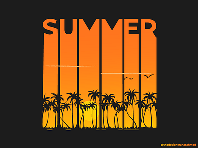 Summer Miami art designer illustration letter lettering miami orange perfect summer typography wallpaper