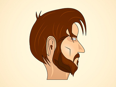 Men with Beard Illustration