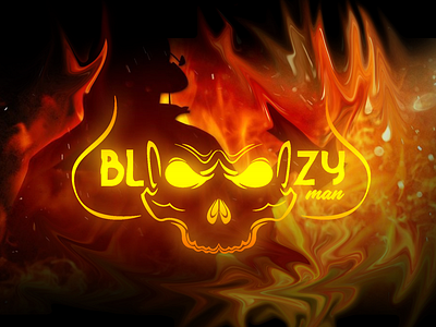 Bloozy Man | For Friend art artwork create design fire flame logo design orange pro