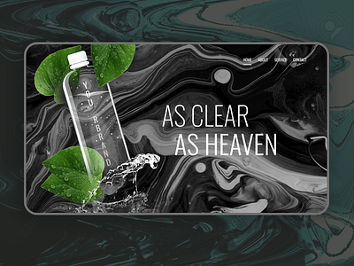 Water Bottle Website banner behance bottle design experience leaf leaves ui ui design ux vector water web website