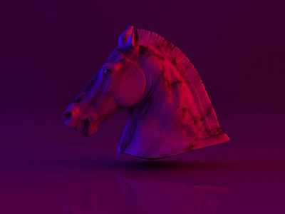 The Horse Head 3d art 3d max 3d print digital illustration illustration photorealistic vray