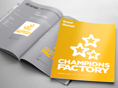 Champions Factory Brand Book branding design icon logo typography vector