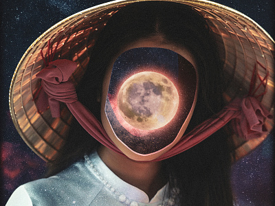 The Girl With That Spreaks With The Moon design digital illustration illustration photomanipulation photoshop