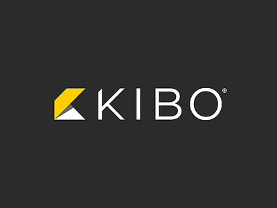 Kibo Logo black identity logo typeface yellow