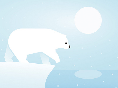 Just a Polar Bear animal bear illustration polar bear