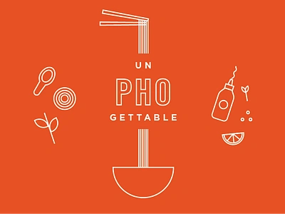 We Love Pho food illustration pho soup sriracha