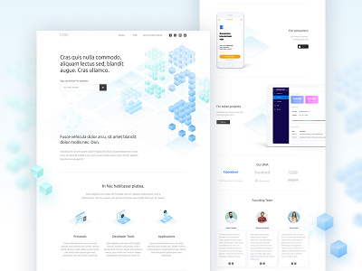 ✨Landing Page bitcoin blockchain crypto currency design illustration isometric landing network web website