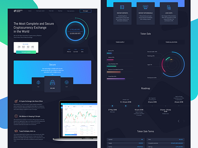 WIP: Pre ICO page💎 bitcoin blockchain crypto cryptocurrency currency design ethereum exchange ico website