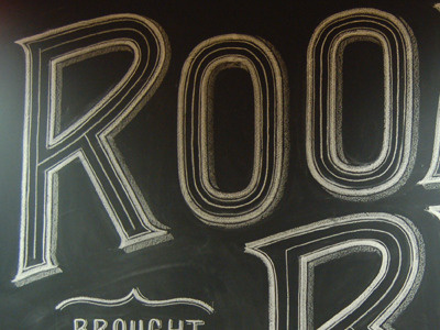 Room blackboard chalk dana tanamachi dimensional hand lettering lettering sketch typography
