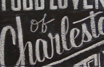 Charleston blackboard chalk dana tanamachi hand lettering lettering script sketch typography