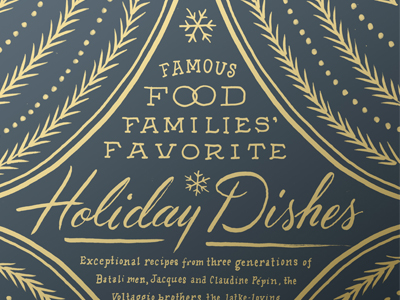 Food & Wine Holiday Opener illustration ink lettering