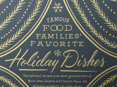 Food & Wine Holiday Opener illustration ink lettering