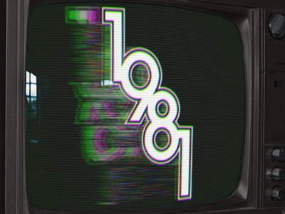 1981 1981 80s retro tv type typography