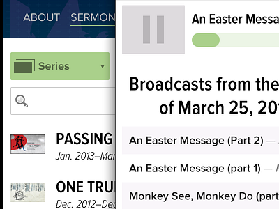 High Point on iPhone church filter flat pause radio responsive search sermons teaching