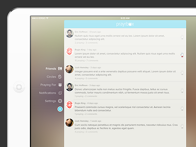 Prayrbox for iOS on iPad ios7 prayrbox
