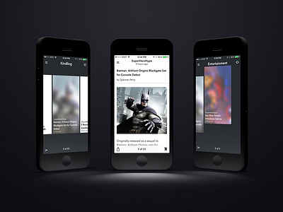 Fire Preview article batman interface iphone reader rss