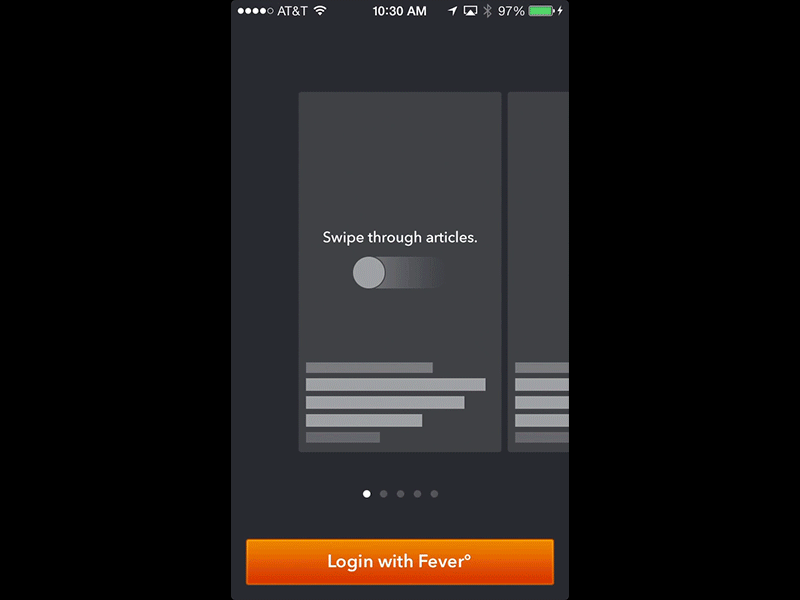 Login animation article interface iphone login reader rss