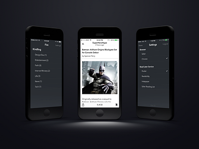 Settings and Group List article batman interface iphone reader rss settings table