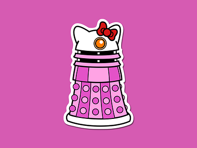 Hello Dalek Sticker baby dalek hello kitty