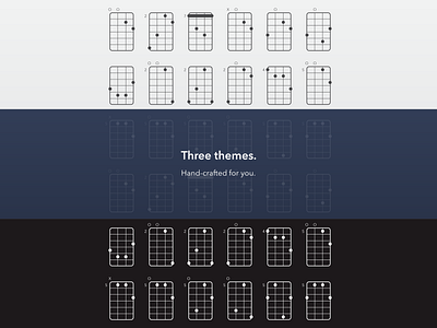 Three themes. app chords guitar ios ipad mandolin music ukulele