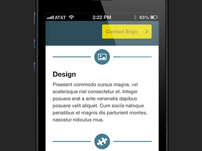Ergo on Mobile Portrait iphone mobile responsive