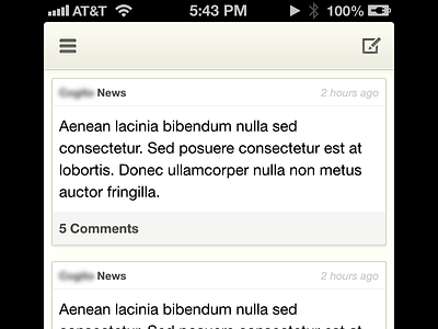 Secret App comments compose ios iphone list