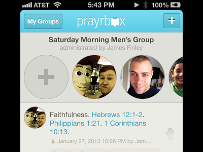 Groups comments groups iphone ministry mobile prayer prayrbox small groups social