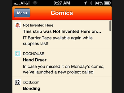 My Morning Comics comics fever ios iphone rss