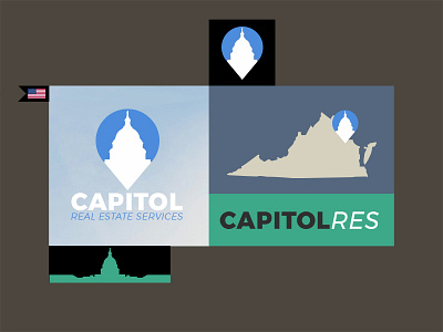 CapitolRES Logo Set branding capitol graphic design logo real estate