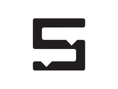 Social flat icon logo s simple social speech text