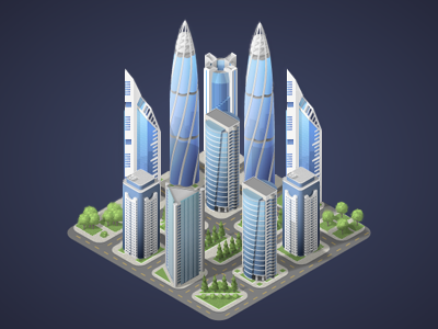 Group again buildings city group icon vector