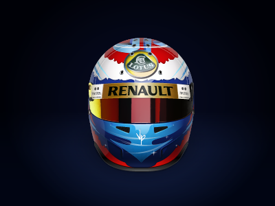 Helmet formula1 helmet icons petrov renault vector