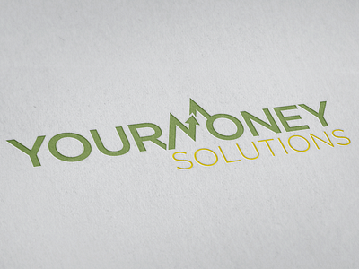 Your Money Solutions arrow branding chart finance graph green logo money