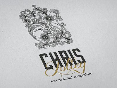 Chris Jolley - Musician album cd elegant emblem floral flowers leaves logo music swirls vines