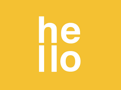 Hello hello logo type typography yellow