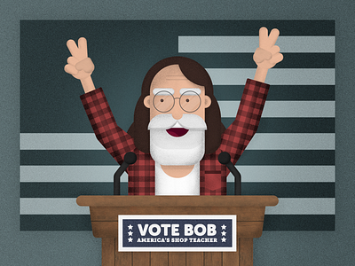 Vote Bob bob dad illustration